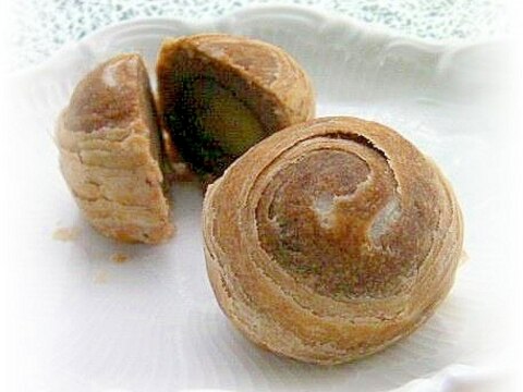 コーヒー風味のマーブル栗子酥（中華風マロンパイ）